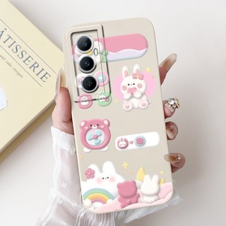 Dành Cho Realme C65 RMX3910 Vỏ Hoạt Hình Mèo Thỏ Dễ Thương RealmeC65 C 65 4G Vỏ Điện Thoại Silicon Mềm Bảo Vệ Ống Kính