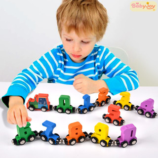 【BabyJoy】Đoàn Tàu Nam Châm Số Đếm Bằng Gỗ Cho Bé,đồ chơi thông minh giáo dục cho bé,Cho Bé Phát Triển Trí Tuệ
