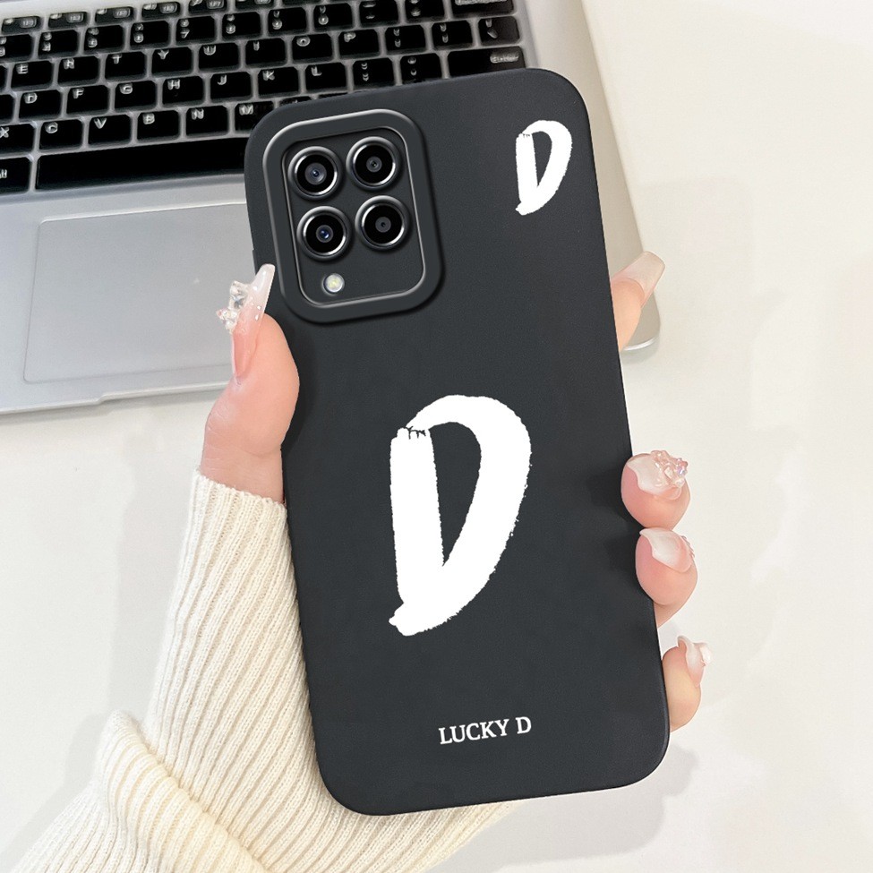 Dành Cho Samsung M33 5G M336B M336K Dành Cho Samsung Galaxy M33 5G Ốp Lưng Thời Trang Đơn Giản Chữ A-Z Thiết Kế Họa Tiết Silicon Ốp Lưng Chống Sốc