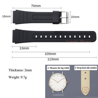 Dây đeo đồng hồ silicon 18mm cho Casio F91W F84 F105 / 108 / A158 / 168 / AE1200 / 1300 W800H SGW400 dành cho Đồng hồ đeo tay nam nữ màu vàng nhỏ cổ điển