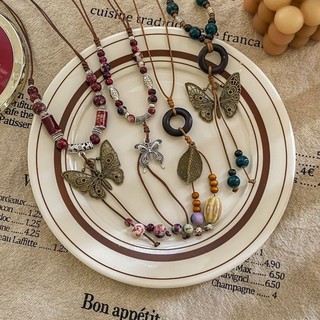 Vòng cổ tua bướm phong cách bohemian cổ điển