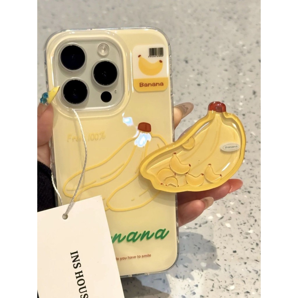 【✨Spot】[Đế chuối dưa hấu + Vỏ điện thoại] ốp lưng iphone 16pro /Apple 15 promax / 14plus, chống sốc