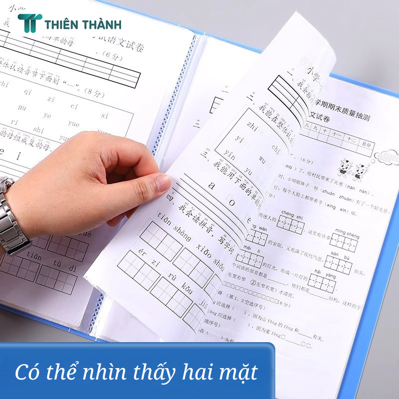 File Lá Tài Liệu A4 (30/60 Lá) - Bìa Đựng Hồ Sơ Chống Thấm Nước, Túi Trong Suốt, Lưu Trữ Giấy Tờ Bền Đẹp