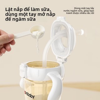 Youkebei Cốc uống trực tiếp có nắp gập PPSU, cốc học uống có miệng rộng, bình sữa cho bé từ 1 tuổi trở lên