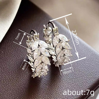Bông tai zircon bạc S925, quà tặng đẹp dành cho nữ sinh viên