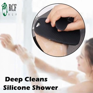 Bàn chải Massage tẩy tế bào chết silicon mềm màu xám xám - Máy chà sàn toàn thân vòi hoa sen bền bỉ