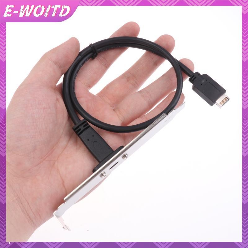 E-WOITD 1 Cái Type-E Sang USB-C Loại C Nữ Kết Nối Dây Cáp Nối Dài Có Bảng Điều Khiển Gắn Vít 30 / 50cm USB 3.2 Bảng Điều Khiển Trước Đầu E-WOITD