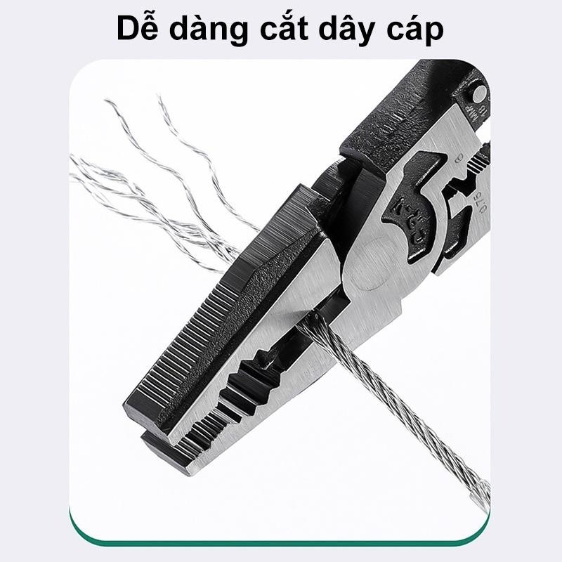 [ LOẠI 1 ] Kìm Cắt Sắt Siêu Khỏe Cắt Đứt Mọi Loại Thép, Ổ Khóa, Dây Xích, Cáp Điện, Kìm Nhọn Đa NăngP HT-128