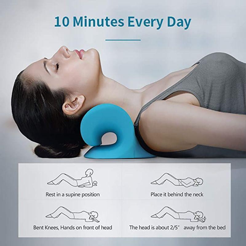 Gối Mát Xa Cổ Thư Giãn Giảm Đau Tiện Dụng GIẢM ĐAU CỔ VAI GÁY CAO SU NON HỖ TRỢ GIÃN CƠ THƯ GIÃN CỘT SỐNG BB-439
