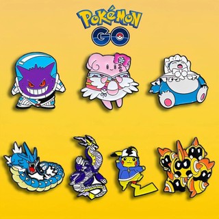 Pokemon Thổ Cẩm Pikachu Hợp Kim Huy Hiệu Schoolbag Pin Trang Trí Hợp Kim Kẽm Pokemon Pin