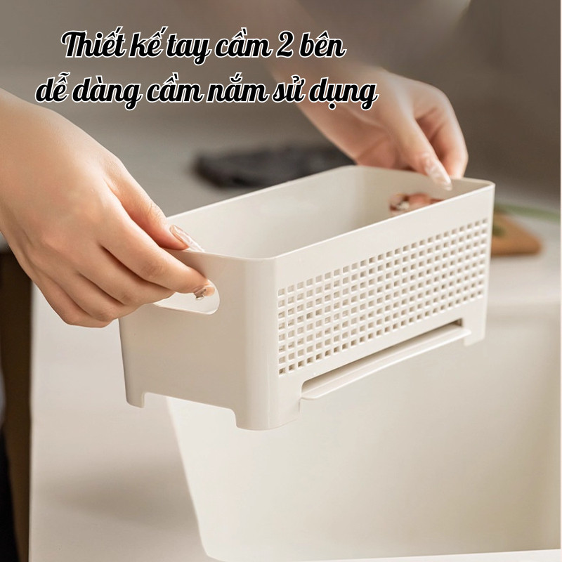 Kệ Để Đồ Rửa Bát Thoát Nước Bồn Rửa Chén Nhựa ABS Cao Cấp Thiết Kế Thoáng Khí Chống Ẩm Mốc