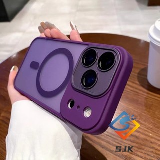 Ốp điện thoại từ tính Matt Acrylic cao cấp có nắp ống kính máy ảnh cho iPhone 17 Pro Max 17Air 16 15 14 13 12 11 Pro Max 14 / 15 / 16 Plus Bền bỉ và sành điệu