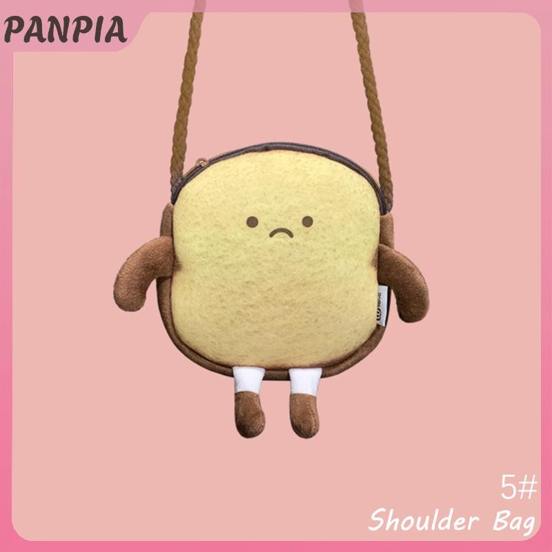 PANPIA-Dễ Thương Hoạt Hình Bánh Mì Nướng Sang Trọng Túi Đeo Vai Bé Gái Ví Đựng Thẻ Nữ Thường Ngày Hoạt Hình Dễ Thương Túi Xách Lưu Trữ Đeo Ngang Tote