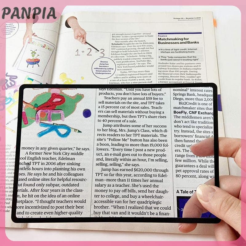 PANPIA-Magnifying Glass A5 Full Page Kính lúp tấm lớn Kính lúp trang sách Kính lúp 3X Kính lúp siêu mỏng Loupe
