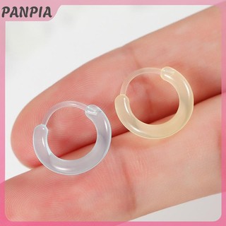 PANPIA-10 Chiếc Nhiều Màu Sắc Nhựa Vòng Bông Tai Dễ Thương Nhỏ Bông Tai Dành Cho Nữ Bé Gái Đơn Giản Đa Năng Khóa Tai Phụ Kiện Trang Sức Quà Tặng