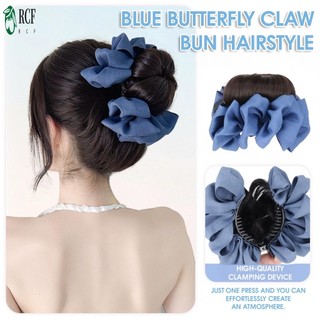 Tousled Updo Hairpieces với Kẹp Updo Phần Mở Rộng Tóc Mũ Đa Năng Phụ Kiện Tóc Mũ Đội Đầu