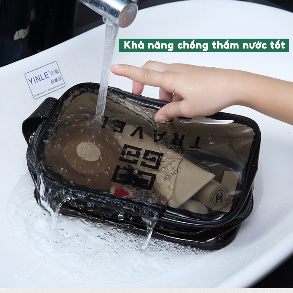 Túi Đựng Mỹ Phẩm Trang Sức Đồ Trang Điểm Trong Suốt Đựng Đồ Du Lịch Cá Nhân Tiện Lợi
