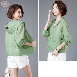 Áo khoác nữ chống nắng dài tay, thoáng khí, có mũ bảo vệ