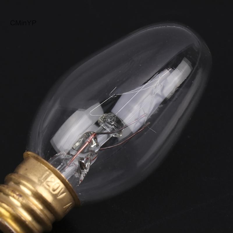 CMinYP 10 Cái E12 120V 7W Trong Suốt Màu Vàng Ấm Bóng Đèn Vonfram Bóng Đèn Trang Trí Muối Phạm Vi Đèn Tủ Lạnh Vinh Quang