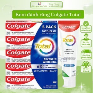 Kem đánh răng Colgate Total 24H Advanced Whitening, Colgate Total 181G ...