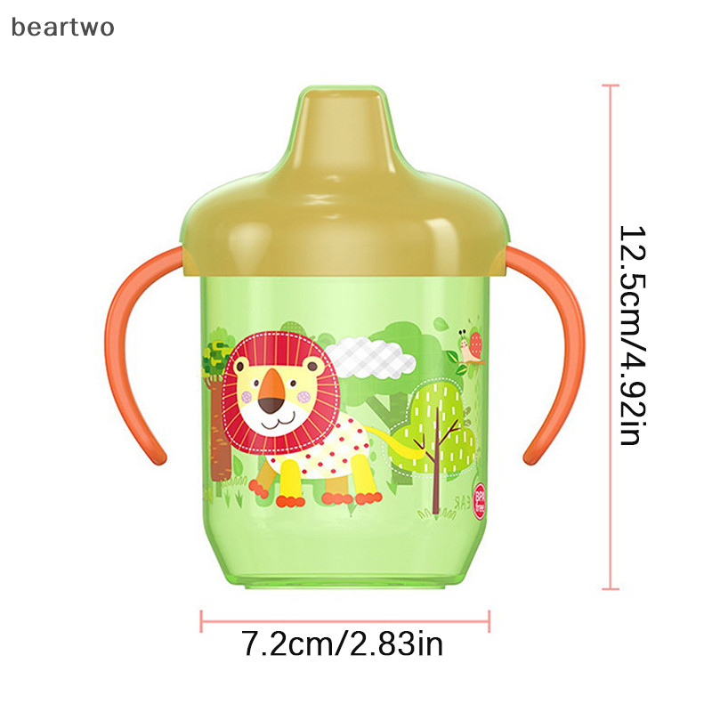 < Beartwo > Cốc uống nước học tập cho bé có tay cầm Chai nước chống rò rỉ lật Cốc mỏ vịt đẹp