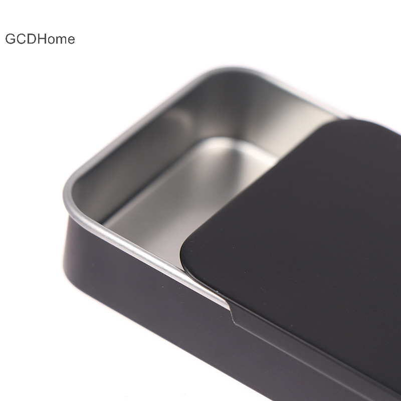 Gcdhome 80 * 50 * 15mm Hộp Sắt Nắp Trượt Hộp Bảo Quản Di Động Hộp Thiếc Hộp Đựng HOT