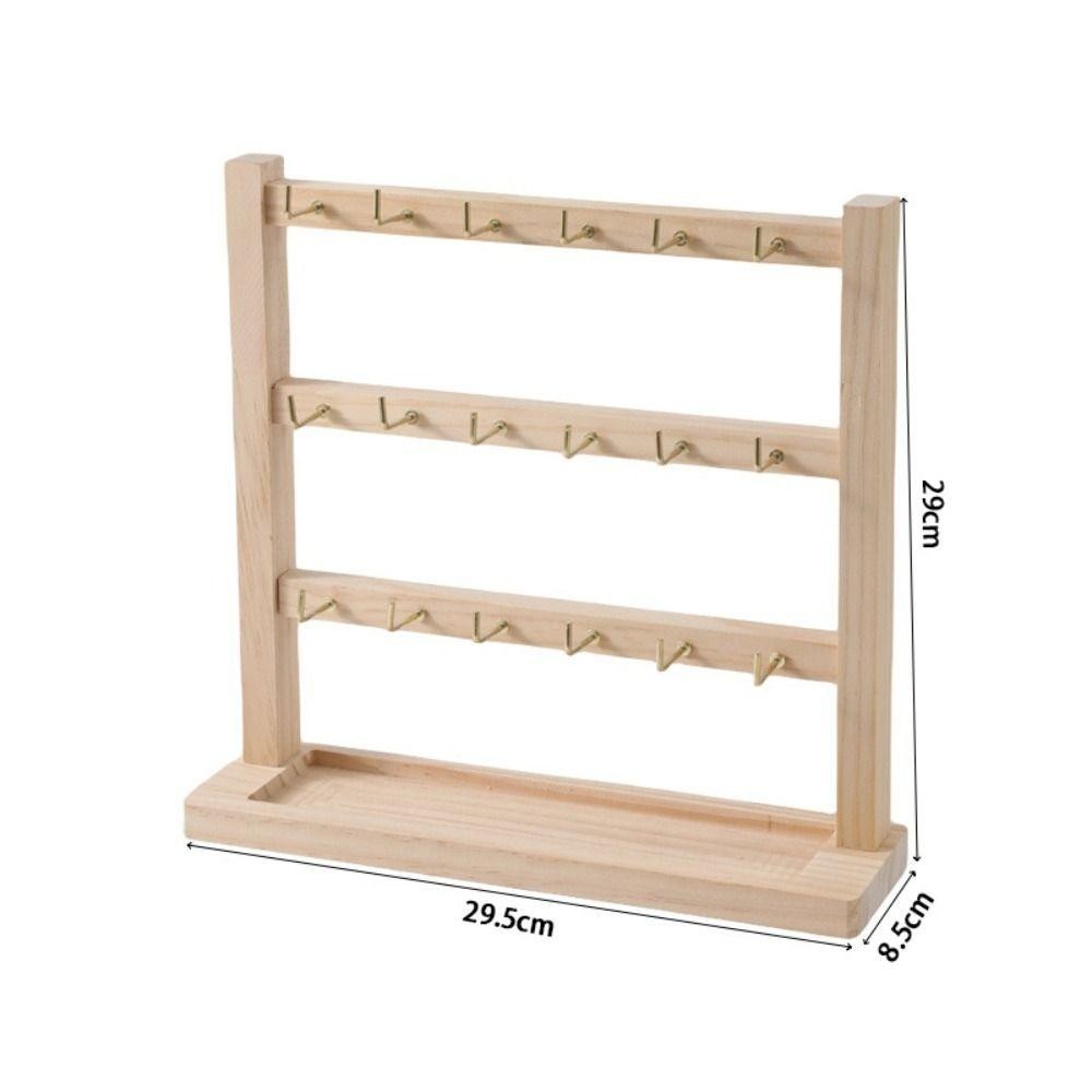 [Vận chuyển nhanh] Giá đựng đồ trang sức SIMPLEAID, Gỗ nguyên khối có móc Dây chuyền Giá đỡ, Móc treo trang sức có thể tháo rời bằng gỗ