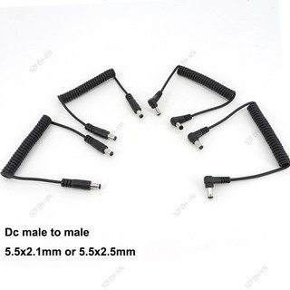 1m DC nam sang nam bên phải Đầu nối lò xo thiên thần 5,5mm x 2,1mm Cắm thẳng Cáp sạc nguồn 5,5 x 2,5 mm Dây nối dài F @ 2VN