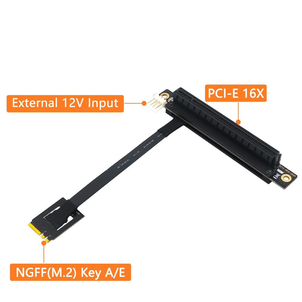 Jmt M.2 NGFF Key A-E Sang PCI-E 16X 270 Độ Cáp 25CM
