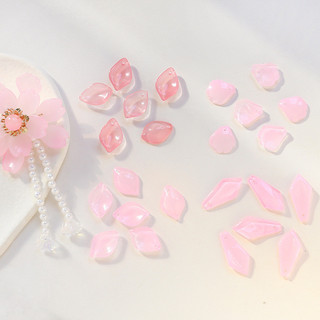 Nhỏ Tươi Cổ Thủy Tinh Cánh Hoa DIY Handmade Trang Sức Vòng Cổ Bông Tai Kẹp Tóc Bước Lắc Phụ Kiện Tóc Chất Liệu