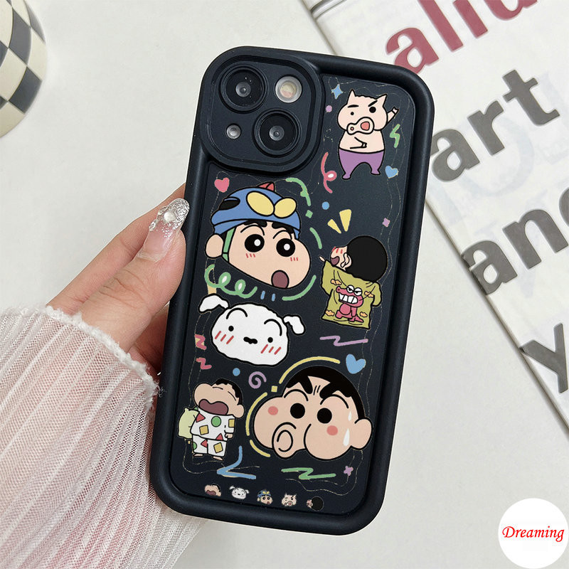 Ốp Lưng Cho OPPO Reno 14 13 12 11 10 8 7 6 5 4 3 A16 A15 A7 A5S A5 A9 A3S A12E F11 Pro F9 F7 A83 A98 A94 A93 A79 A78 Chống Rơi Thiết Kế Mắt Thiên Thần Họa Tiết Dễ Thương Đầu Shinchan