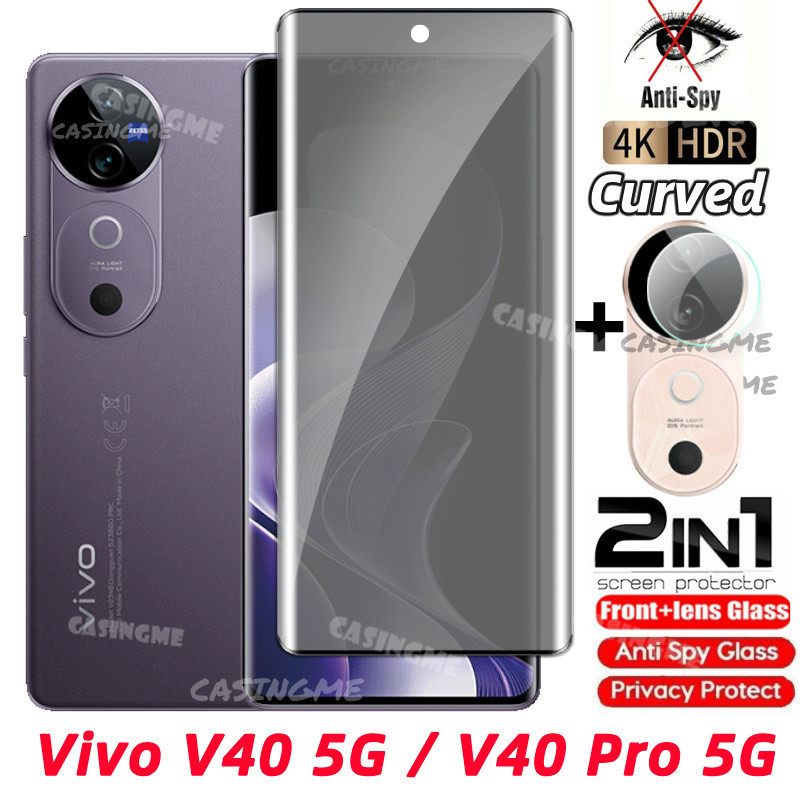 Vivo V40 5G V40Pro 2024 Kính cường lực riêng tư Chống gián điệp Full Cover Bảo vệ màn hình Chống Peek Phim riêng tư cho Vivo V40 5G VivoV40 V 40 Pro V40Pro V40E 5G Phim riêng tư chống Peek