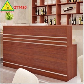 Quầy tiếp tân, thu ngân, tính tiền gỗ MDF QTT420 - VĐ Smart Furrniture NỘI THẤT LẮP RÁP VIENDONGADV