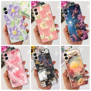 Dành Cho Samsung Galaxy A06 Ốp Lưng SM-A065F Hoa Phổ Biến Silicon Mềm Mỏng TPU Điện Thoại Dành Cho Samsung A06 A 06 2024 Vỏ
