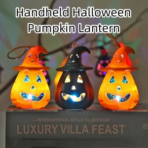 Halloween Bí Ngô Đèn Led Sáng Tạo Đèn Lồng Trang Trí Lễ Hội Ma Ăn Mặc Phát Sáng