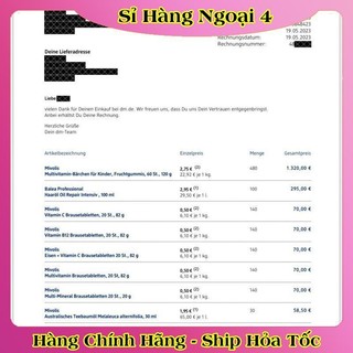 [auth] Viên Sủi Mivolis Vitamin C và các vị khác Hỗ trợ tăng cường hệ miễn dịch 20 Viên của Đức [Đủ Bill] [Hot]