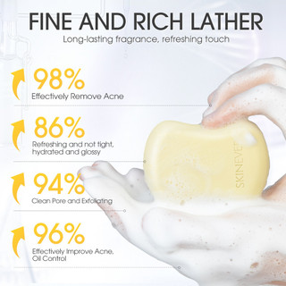 Hàng có sẵn Miễn phí vận chuyển xà phòng axit SKINEVER Salicylic Xà phòng axit Salicylic 80g