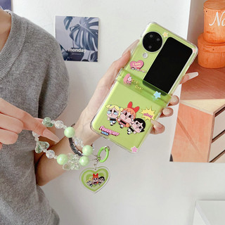 Ốp điện thoại gấp cho Oppo Find N2 N3 Flip Cute Crying Little Girl Pearl Bracelet Vỏ điện thoại TPU cứng
