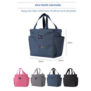 Túi Đựng Hộp Cơm Giữ Nhiệt Cao Cấp Lunch Bag Chống Thấm Nước FE123