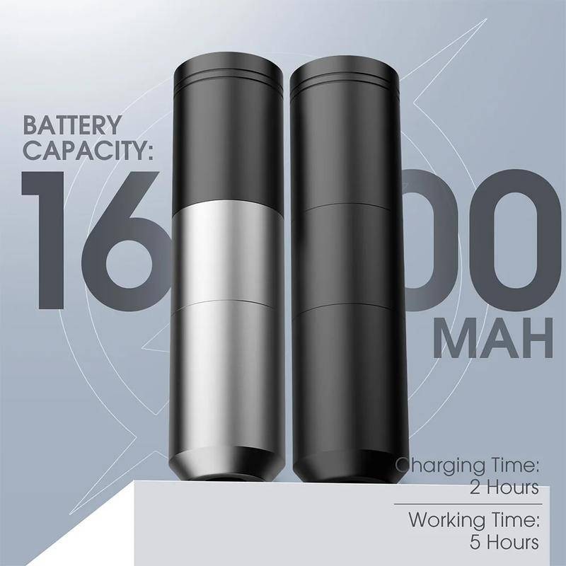 Hộp mực không dây Bút máy xăm Bút pin xoay có công suất di động 1600mAh LED Hiển thị kỹ thuật số Hình xăm