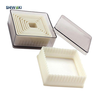 Bộ cắt bánh quy vuông Bộ cắt bánh quy Nylon Fondant có hộp đựng
