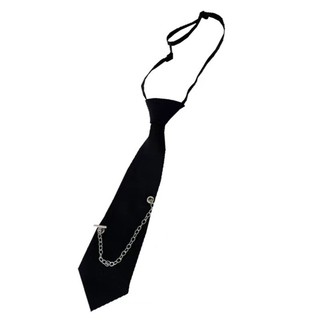 Capa Cool Hiphop Dây kim loại Dây buộc màu đen Dây đeo có thể điều chỉnh Cà vạt buộc sẵn cho Unisex