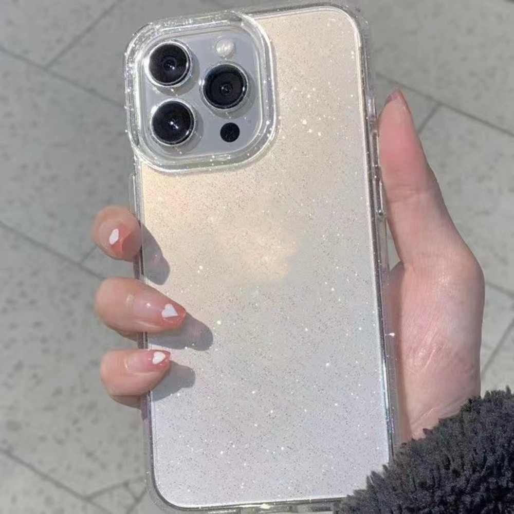 Ốp Điện Thoại Sáng Bóng Lấp Lánh Đơn Giản Cho iPhone 17 Pro Max 17 Air 16 Plus 15 14 13 12 11 Pro Max Bảo Vệ Toàn Diện Vỏ Acrylic Chống Sốc
