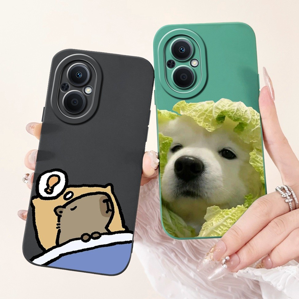 Ốp lưng Oppo Reno 7Z 5G CPH2323 Reno 8Z 5G CPH2457 Thẩm mỹ Dễ thương Gog Cat Panda Kapibala Ốp điện thoại silicon Oppo Reno8 Z Ốp lưng chống sốc