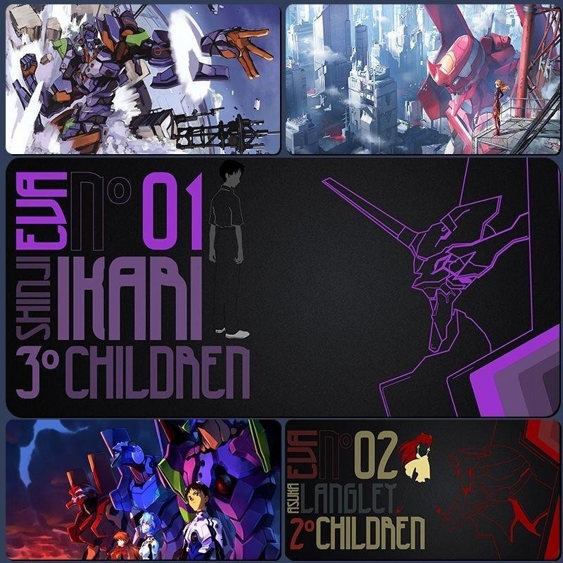 Anime Miếng Lót Chuột Neon Genesis Evangelion Ayanami Rei Soryu Asuka Langley Bàn Phím Máy Tính Lớn Để Bàn Thảm Cho Người Lớn Học Sinh Viết Bàn Thảm Cao Su Nhiều Siz