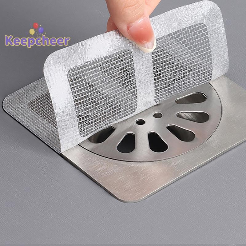 [Keepcheer] 1 / 10 Cái Miếng Dán Thoát Nước Sàn Dùng Một Lần Tắm Thoát Nước Tóc Bắt Nắp Bồn Rửa Lọc Tóc Lọc Lưới Lọc Miếng Dán [Mới]
