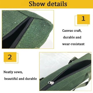 Bộ sắp xếp công cụ phần cứng SAVORBOX, Túi đựng dụng cụ túi xách bằng vải Canvas dày, Dụng cụ cầm tay Bộ công cụ sửa chữa ô tô dung tích lớn di động