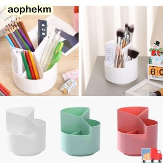 Hộp đựng bút AOPHEKM, Hộp đựng bút nhựa đa chức năng, Hộp đựng cọ trang điểm dung tích lớn có thể xoay được