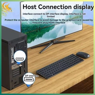 [Ygdgentgklh.vn] Bộ chuyển đổi cáp HDMI tương thích sang DP Máy chủ máy tính xách tay Màn hình bên ngoài với cáp kết nối TV HD 4K 60HZ