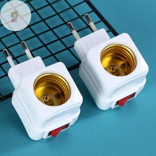 Ổ cắm đèn LED TWE E27 sang EU Bộ chuyển đổi giá đỡ phích cắm BẬT / TẮT cho đèn bóng đèn VN
